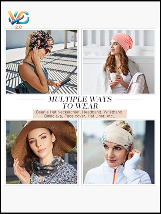 Slouchy Beanie Hat Stretch Chemo Headwrap Sleep Scarf Cancer  display picture 1